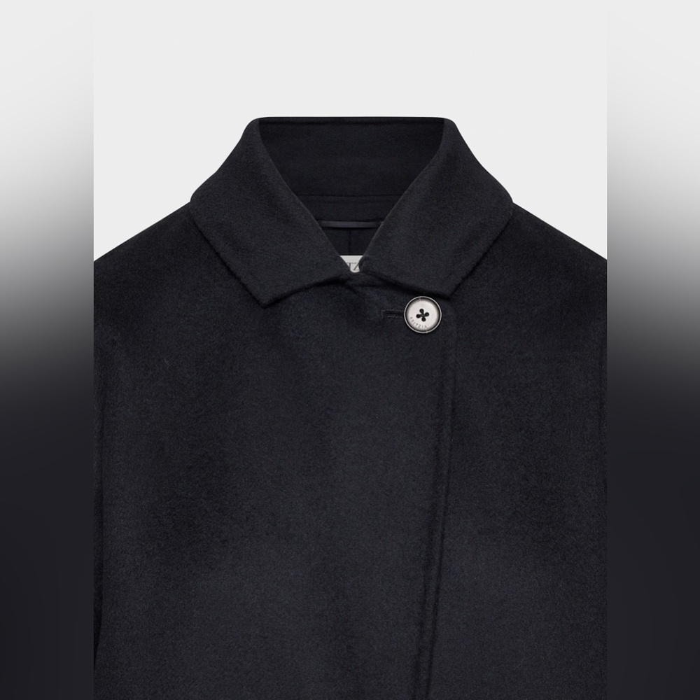 NWT Aritzia The Only Double-Faced Coat - Luxe (Re)Wool - Dark Night Navy Size XS - Picture 8 of 12